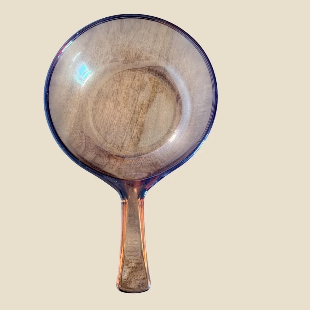 Visions Corning Saucepan Skillet Amber Glass 6